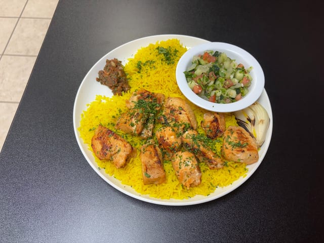 Chicken Kebab Plate.